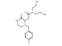 2-[1-(4-fluorobenzyl)-3-oxo-2-piperazinyl]-N-(2-hydroxyethyl)-N-propylacetamide