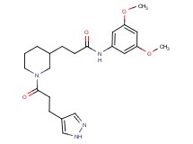 N-(3,5-dimethoxyphenyl)-3-{1-[3-(1H-pyrazol-4-yl)propanoyl]-3-piperidinyl}propanamide