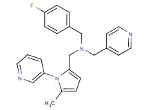 (4-fluorobenzyl)[(5-methyl-1-pyridin-3-yl-1H-pyrrol-2-yl)methyl](pyridin-4-ylmethyl)amine
