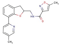 5-methyl-N-{[7-(5-methyl-2-pyridinyl)-2,3-dihydro-1-benzofuran-2-yl]methyl}-3-isoxazolecarboxamide