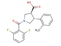 (3S*,4R*)-1-(2,6-difluorobenzoyl)-4-(2-methylphenyl)pyrrolidine-3-carboxylic acid