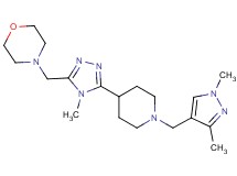 4-[(5-{1-[(1,3-dimethyl-1H-pyrazol-4-yl)methyl]piperidin-4-yl}-4-methyl-4H-1,2,4-triazol-3-yl)methyl]morpholine