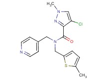 4-chloro-1-methyl-N-[(5-methyl-2-thienyl)methyl]-N-(pyridin-4-ylmethyl)-1H-pyrazole-3-carboxamide