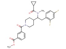 methyl 3-({4-[1-[(cyclopropylcarbonyl)(methyl)amino]-2-(2,4-difluorophenyl)ethyl]-1-piperidinyl}carbonyl)benzoate