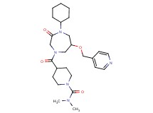 4-{[4-cyclohexyl-3-oxo-6-(4-pyridinylmethoxy)-1,4-diazepan-1-yl]carbonyl}-N,N-dimethyl-1-piperidinecarboxamide