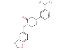 1-(1,3-benzodioxol-5-ylmethyl)-4-[6-(dimethylamino)-4-pyrimidinyl]-2-piperazinone trifluoroacetate