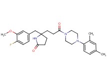 5-{3-[4-(2,4-dimethylphenyl)-1-piperazinyl]-3-oxopropyl}-5-(4-fluoro-3-methoxybenzyl)-2-pyrrolidinone