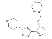 4-(2-{2-[1-(4-piperidinyl)-1H-1,2,3-triazol-4-yl]-1H-imidazol-1-yl}ethyl)morpholine dihydrochloride