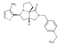 (3aS*,5S*,9aS*)-2-(4-methoxybenzyl)-5-(3-methyl-2-thienyl)hexahydro-7H-pyrrolo[3,4-g]pyrrolizin-1(2H)-one