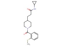 N-cyclopropyl-3-{1-[2-(methylthio)benzoyl]-4-piperidinyl}propanamide