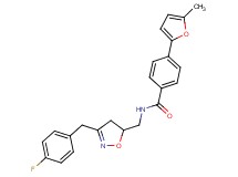 N-{[3-(4-fluorobenzyl)-4,5-dihydro-5-isoxazolyl]methyl}-4-(5-methyl-2-furyl)benzamide