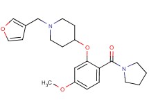 1-(3-furylmethyl)-4-[5-methoxy-2-(1-pyrrolidinylcarbonyl)phenoxy]piperidine