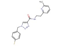 1-(4-fluorobenzyl)-N-[2-(6-methyl-2-pyridinyl)ethyl]-1H-1,2,3-triazole-4-carboxamide