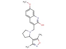 3-{[2-(3,5-dimethyl-4-isoxazolyl)-1-pyrrolidinyl]methyl}-7-methoxy-2-quinolinol