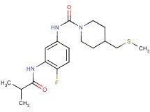 N-[4-fluoro-3-(isobutyrylamino)phenyl]-4-[(methylthio)methyl]piperidine-1-carboxamide