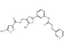 5-methyl-N-{[5-methyl-2-(3-{[3-(3-pyridinyl)propanoyl]amino}phenyl)-1,3-oxazol-4-yl]methyl}-3-isoxazolecarboxamide