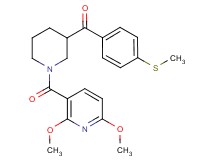 {1-[(2,6-dimethoxy-3-pyridinyl)carbonyl]-3-piperidinyl}[4-(methylthio)phenyl]methanone