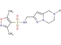 3,5-dimethyl-N-(4,5,6,7-tetrahydropyrazolo[1,5-a]pyrazin-2-ylmethyl)-4-isoxazolesulfonamide hydrochloride