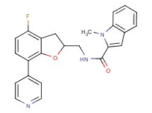 N-{[4-fluoro-7-(4-pyridinyl)-2,3-dihydro-1-benzofuran-2-yl]methyl}-1-methyl-1H-indole-2-carboxamide