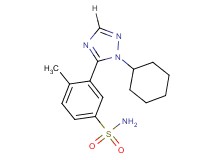 3-(1-cyclohexyl-1H-1,2,4-triazol-5-yl)-4-methylbenzenesulfonamide