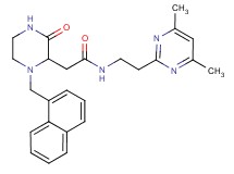 N-[2-(4,6-dimethyl-2-pyrimidinyl)ethyl]-2-[1-(1-naphthylmethyl)-3-oxo-2-piperazinyl]acetamide