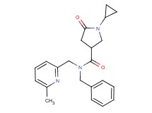 N-benzyl-1-cyclopropyl-N-[(6-methyl-2-pyridinyl)methyl]-5-oxo-3-pyrrolidinecarboxamide