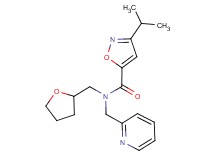 3-isopropyl-N-(2-pyridinylmethyl)-N-(tetrahydro-2-furanylmethyl)-5-isoxazolecarboxamide