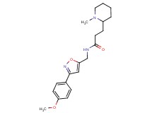 N-{[3-(4-methoxyphenyl)-5-isoxazolyl]methyl}-3-(1-methyl-2-piperidinyl)propanamide