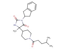 3-(2,3-dihydro-1H-inden-2-yl)-5-methyl-5-[1-(4-methylpentanoyl)-4-piperidinyl]-2,4-imidazolidinedione