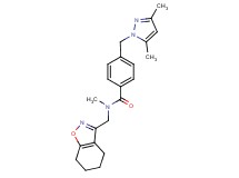 4-[(3,5-dimethyl-1H-pyrazol-1-yl)methyl]-N-methyl-N-(4,5,6,7-tetrahydro-1,2-benzisoxazol-3-ylmethyl)benzamide