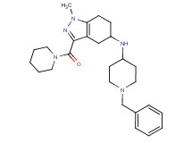 N-(1-benzyl-4-piperidinyl)-1-methyl-3-(1-piperidinylcarbonyl)-4,5,6,7-tetrahydro-1H-indazol-5-amine