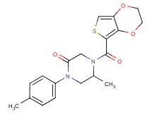4-(2,3-dihydrothieno[3,4-b][1,4]dioxin-5-ylcarbonyl)-5-methyl-1-(4-methylphenyl)-2-piperazinone