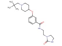 3-{[1-(2,2-dimethylpropyl)-4-piperidinyl]oxy}-N-[2-(2-oxo-1-imidazolidinyl)ethyl]benzamide