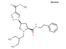 methyl 1-((3S,5S)-1-(2-ethylbutyl)-5-{[(2-phenylethyl)amino]carbonyl}-3-pyrrolidinyl)-1H-1,2,3-triazole-4-carboxylate