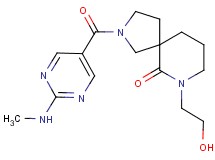 7-(2-hydroxyethyl)-2-{[2-(methylamino)-5-pyrimidinyl]carbonyl}-2,7-diazaspiro[4.5]decan-6-one