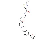 N-({8-[4-(2-furyl)benzyl]-1-oxa-8-azaspiro[4.5]dec-2-yl}methyl)-2-methyl-1,3-thiazole-4-carboxamide