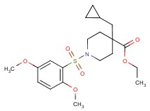 ethyl 4-(cyclopropylmethyl)-1-[(2,5-dimethoxyphenyl)sulfonyl]-4-piperidinecarboxylate