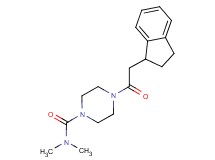 4-(2,3-dihydro-1H-inden-1-ylacetyl)-N,N-dimethyl-1-piperazinecarboxamide