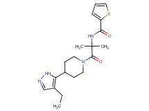 N-{2-[4-(4-ethyl-1H-pyrazol-5-yl)piperidin-1-yl]-1,1-dimethyl-2-oxoethyl}thiophene-2-carboxamide