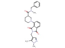 N-benzyl-1-{2-[(1,5-dimethyl-1H-pyrazol-4-yl)methyl]-1,3-dioxo-2,3-dihydro-1H-isoindol-4-yl}-N-methyl-3-piperidinecarboxamide
