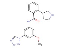 N-[3-methoxy-5-(1H-tetrazol-1-yl)phenyl]-2-(3-pyrrolidinyl)benzamide