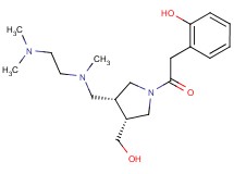 2-{2-[(3R*,4R*)-3-{[[2-(dimethylamino)ethyl](methyl)amino]methyl}-4-(hydroxymethyl)pyrrolidin-1-yl]-2-oxoethyl}phenol