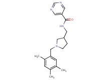 N-{[1-(2,4,5-trimethylbenzyl)pyrrolidin-3-yl]methyl}pyrimidine-5-carboxamide