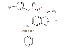 1-ethyl-N,2-dimethyl-N-[(1-methyl-1H-pyrazol-4-yl)methyl]-5-[(phenylsulfonyl)amino]-1H-benzimidazole-7-carboxamide