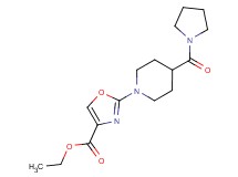 ethyl 2-[4-(1-pyrrolidinylcarbonyl)-1-piperidinyl]-1,3-oxazole-4-carboxylate