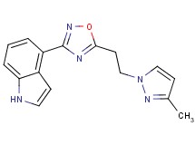 4-{5-[2-(3-methyl-1H-pyrazol-1-yl)ethyl]-1,2,4-oxadiazol-3-yl}-1H-indole
