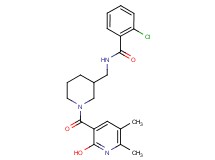 2-chloro-N-({1-[(2-hydroxy-5,6-dimethyl-3-pyridinyl)carbonyl]-3-piperidinyl}methyl)benzamide