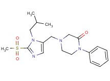 4-{[1-isobutyl-2-(methylsulfonyl)-1H-imidazol-5-yl]methyl}-1-phenyl-2-piperazinone