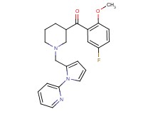 (5-fluoro-2-methoxyphenyl)(1-{[1-(2-pyridinyl)-1H-pyrrol-2-yl]methyl}-3-piperidinyl)methanone
