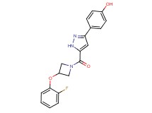 4-(5-{[3-(2-fluorophenoxy)-1-azetidinyl]carbonyl}-1H-pyrazol-3-yl)phenol